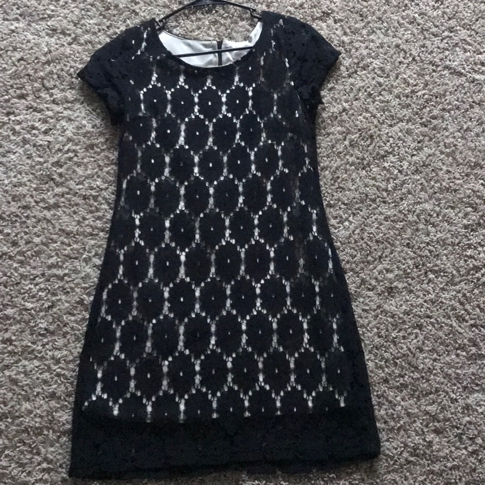 Black lace/ nude dress junior small